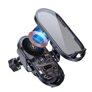 Support de téléphone portable pour voiture avec chargeur sans fil, fixation automatique, rotation à 360 degrés, compatible <span class=keywords><strong>iPhone</strong></span> Samsung - Product Image 3