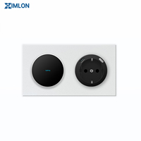 Interruptor de Pared Estándar Europeo Moderno, Zigbee Tuya, Interruptores Inteligentes, Enchufes de 16A, Panel de Control Inteligente para el Hogar, Módulo de Interruptor, Proveedor