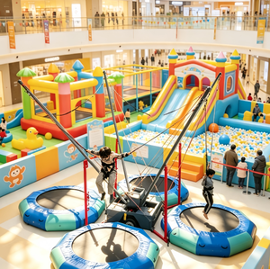 Juegos Inflables de Carnaval con Certificación CE, Trampolín, Juegos de Salto Bungee para 4 Personas, Venta al por Mayor para Negocios de <span class=keywords><strong>Alquiler</strong></span> - Product Image 1
