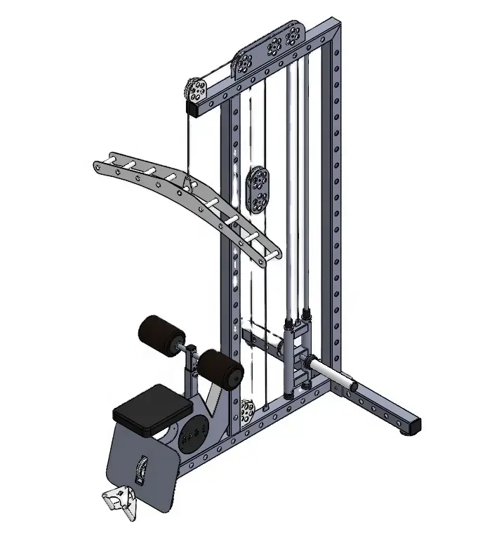 घर फिटनेस उच्च और कम पंक्ति चरखी स्टेशन अक्षां pulldown कम पंक्ति केबल रैक