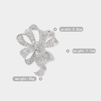 XILIANGFEIZI Soldes Exceptionnelles Broches Papillon 3D Baroque Tendance avec Strass AB Brillants et Colorés Grand Nœud