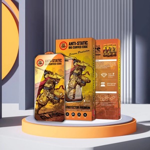 Armure <span class=keywords><strong>Tiger</strong></span> ESD + OG en verre trempé pour iPhones <span class=keywords><strong>11</strong></span>/13/15 Pro Max ESD antistatique grand protecteur d'écran incurvé à couverture complète - Product Image 2