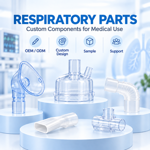 Composants respiratoires : Masque à oxygène, chambre humidificatrice, soufflet, coudes, raccords en T pour usage médical OEM ODM - Product Image 1