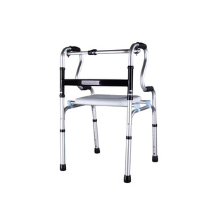 Andador de aleación de aluminio con asiento y ruedas para asistencia de movilidad - Product Image 2