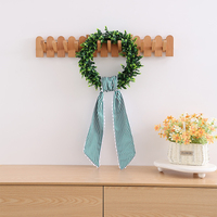 Couronne en toile à bords festonnés, durable, réutilisable, personnalisable, appliques monogrammes pour décoration festive intérieure/extérieure