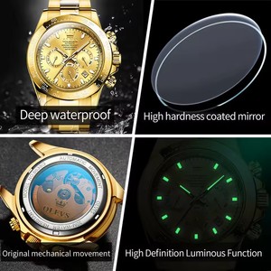 Men Mechanical Wristwatch Gold <b>Automatic</b> <b>Chronograph</b> Luxury Fashion Watch 43mm Round Case Sapphire Crystal Dial 6638 - Product Image 5