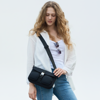 Nouveau Sac Bandoulière Mini Messager Femme 2026 – Pochette Étanche en Polyester avec Fermeture Éclair, Logo Personnalisé, Néoprène