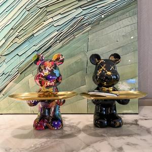 กระปุกออมสินหมีการ์ตูนสุดสร้างสรรค์ งานเรซิ่นอีพ็อกซี่ ศิลปะทันสมัย ตกแต่งห้องนั่งเล่น ตู้วางทีวี โต๊ะทำงาน - Product Image 3