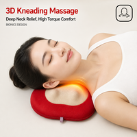Oreiller de massage rechargeable avec pétrissage bidirectionnel en forme de pomme pour la relaxation du cou, du dos et des épaules