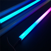 Barre lumineuse adressable DMX 512 RGB, DC12V DC24V, profil en aluminium, lumière LED rigide intelligente, programmable, lumières LED RGBIC