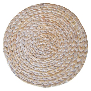 Vietrustic Set de table scandinave en jacinthe d'eau naturelle, tressé à la main, blanc délavé, écologique, très vendu - Product Image 4