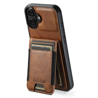 Étui de téléphone SUTENI pour iPhone 18 Pro Max avec porte-cartes, bande élastique, texture lisse, support en similicuir de luxe, compatible avec les modèles 17, 16 Plus, 15, 14, 13, 12