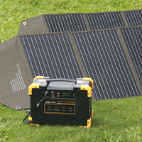 PECRON catu daya portabel sistem energi 36V, baterai Panel surya 200 Watt