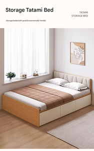 Venta Directa de <span class=keywords><strong>Fábrica</strong></span>, Cabecero Grueso, <span class=keywords><strong>Muebles</strong></span> de Dormitorio para Apartamentos, Marcos de Cama de Tela, Cama Tatami para Espacios Pequeños con Almacenamiento - Product Image 6