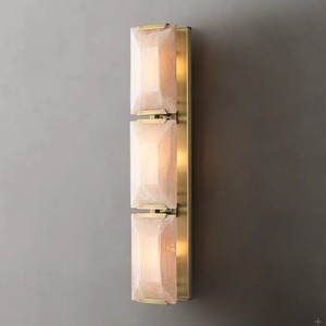 Lámpara de pared de mármol, fuente de luz LED, base de bombilla E27 para decoración de sala de estar, dormitorio, estudio - Product Image 1