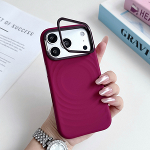 เคสโทรศัพท์ซิลิโคนเหลว S131 พร้อมที่ยึดเลนส์กล้องสำหรับ iPhone 18 17 Pro Max ป้องกันแรงกระแทก ฝาครอบป้องกันแม่เหล็ก - Product Image 1