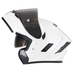 Helm sepeda motor Flip Up, pelindung kepala <span class=keywords><strong>modular</strong></span> dengan Visor matahari dalam lensa ganda DOT ECE Moto - Product Image 2