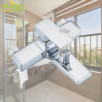 Robinet de douche mural monocommande en alliage de zinc, chromé, anti-corrosion, avec pommeau de douche pluie, ensemble de robinetterie de douche moderne