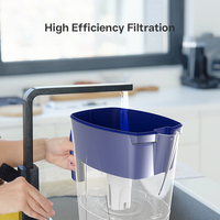 Grande cartouche de filtre à eau de 12 tasses-Capacité de filtration de 40 gallons (1 mois), sans BPA, réduit le goût et l'odeur du chlore