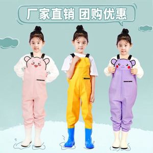 Children's Sea Exploration Water Play Outfit - All-in-one Waterproof Rain <b>Pants</b> and <b>Boots</b>. - Product Image 2