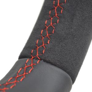 Volant sport en cuir Alcantara <span class=keywords><strong>rouge</strong></span> entièrement recouvert, à fond plat, pour <span class=keywords><strong>Audi</strong></span> A4 B8 A3 8V A4 A5 A7 Q3 Q5 Q7 - Product Image 5