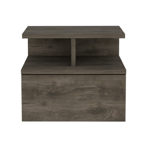 Adele <b>Floating</b> Nightstand With Drawer And Open <b>Shelves</b> For Bedroom Storage - Product Image 2