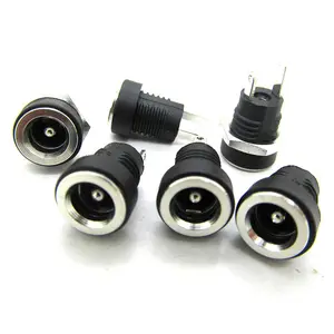 Conector de toma de corriente DC macho y hembra, 5,5x2,1mm