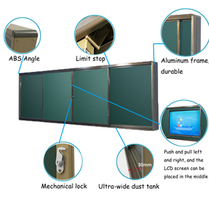 4000x1305mm sınıf öğretim kullanımı itme çekme tahtası özel kuru silme panoları manyetik sürgülü kara tahta yeşil tahta - Product Image 3