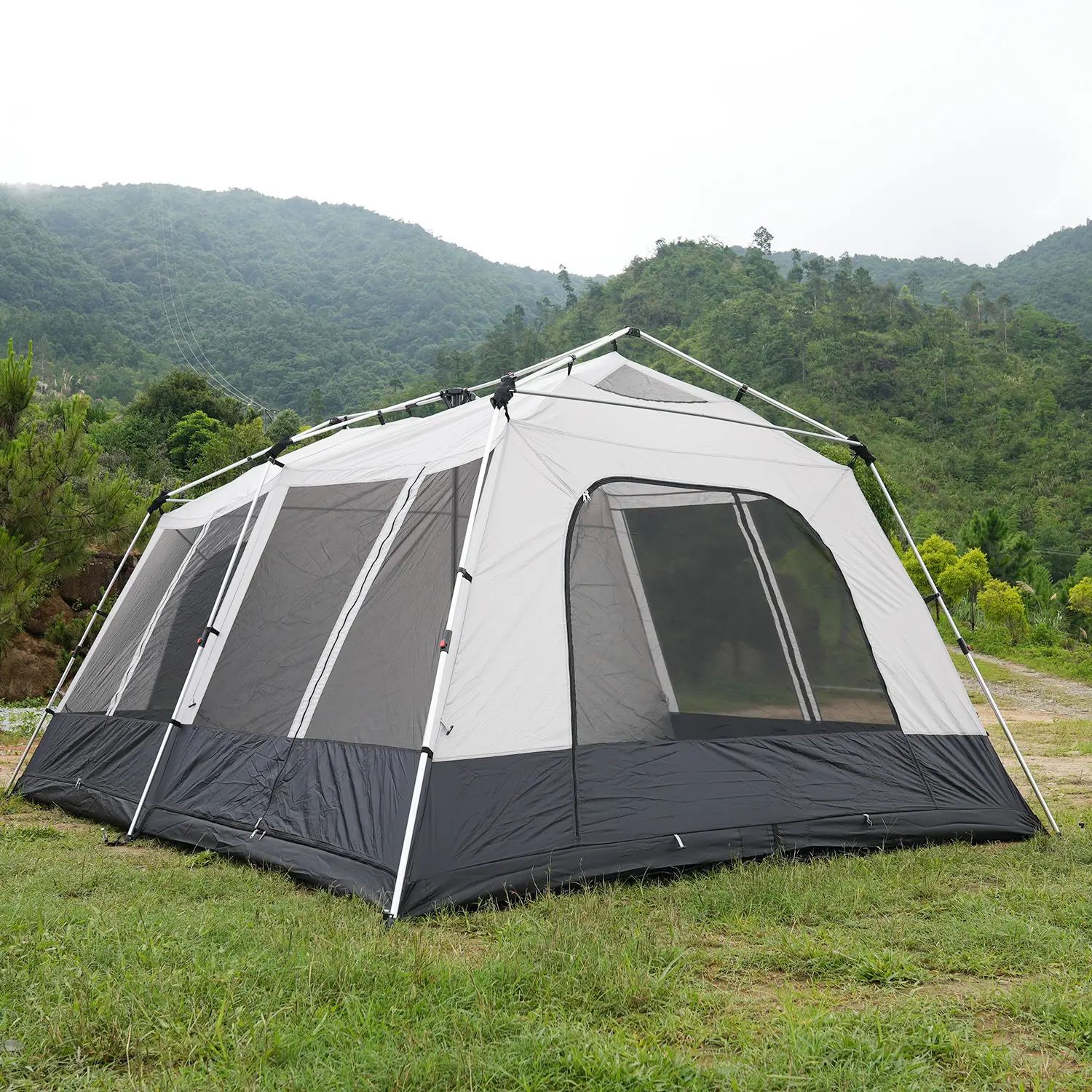 Tenda berkemah luar ruangan, tenda berkemah tahan air 8-10 orang keluarga luar ruangan