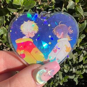 アクリルアイスクリームフォトフレーム カスタムアクリル＋チャーム リキッドオイル アニマルキーチェーン チャームシェイカー レジンアクリルキーホルダー - Product Image 4