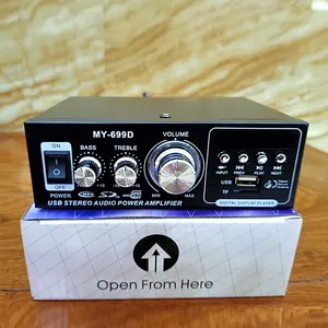 En küçük araba Amp amplifikatör Hifi güç sondaj Bluetooth Stereo alıcı Combo 4 kanal en küçük entegre amplifikatör Amp