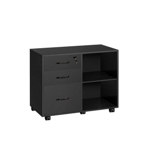 YQ JENMW Tủ Hồ Sơ Lưu Trữ Phòng Ngủ Bàn Cạnh Giường Đơn Giản Tại Nhà Văn Phòng Một Quả Óc Chó Màu Đen + Màu Cổ - Product Image 3