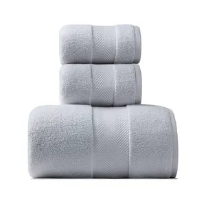 Bamboo cotton bath towel zero twist yarn super soft and thick with 70*140 or customized size