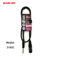 1.5m Audio Xlr Mâle à 1/4 Pouces Ts Mono Asymétrique Microphone Câble Adaptateur Plaqué Or Broche Soudure Cuivre 6.35mm vers Xlr Câble
