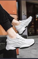 Chaussures de sport légères et respirantes pour hommes, design à lacets, semelle en PU flexible et pliable, antidérapantes, pour l'exercice quotidien
