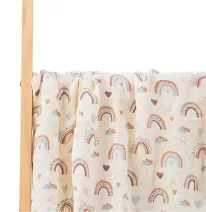 MU özel baskılı bambu Muslin kundak battaniyeleri fiyat düşük yenidoğan bebek Muslin kundak battaniyeleri