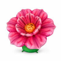 Fleur de pivoine rose gonflable géante réaliste à pétales multicouches pour décoration commerciale extérieure et intérieure