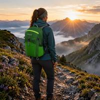 Sac à dos de randonnée 25L en nylon Ripstop avec dos en maille respirante, sifflet de stérnum, pour voyage et camping en extérieur