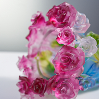 Supports de bougies européens romantiques en verre cristal coloré pour l'intérieur, brûleur d'encens, diffuseur d'arômes en verre