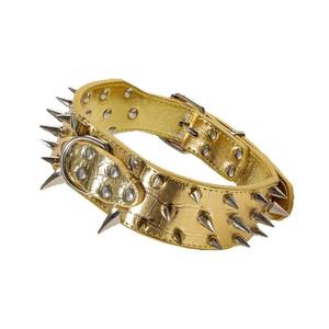 Nouveaux produits pour animaux de compagnie : Collier pour chien agressif en PU à rivets, anti-morsure, courbé et élargi, motif crocodile, avec boucle métallique - Product Image 5