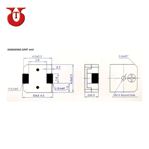 Mini zumbador y transductor magnético SMD, Material de plástico de 4mm, nuevo diseño de alta calidad - Product Image 2