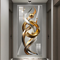 Décoration Murale Moderne HD en Gros : Peinture Abstraite Tridimensionnelle en Porcelaine de Cristal pour Hôtels et Maisons – Combinaison Tendance