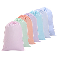 Sacs de père noël monogramme uni à rayures rouges, sac de noël en toile avec cordon de serrage 50x70 CM