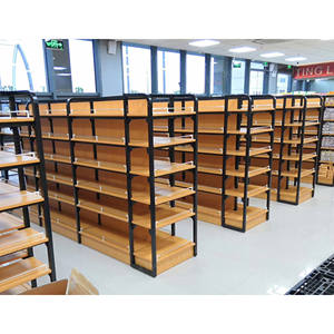 Negozio moderno scaffalatura Gondola scaffale supermercato doppia faccia scaffali in legno per negozio al dettaglio - Product Image 3
