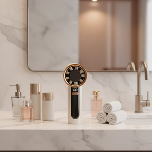 Nouveau produit : Mini ventilateur portable à main avec lumière LED, livré en boîte colorée - Product Image 1