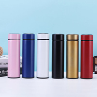 Bouteille d'eau intelligente en acier inoxydable de 500 ml pour l'extérieur, avec écran LED et rappel de consommation, tasse de voyage