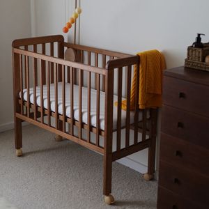 Cunas funcionales de madera Vintage para bebé niña, cuna ajustable de madera Natural para bebé para Hotel en casa - Product Image 3