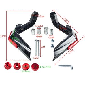 Pare-brise de guidon de moto en plastique ABS modifié Pare-brise de main Hydro Dip Carbon Hand Guard For Universal Motorcycle - Product Image 2