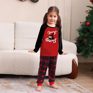 Vente en gros de tenues Mommy Me Ensemble de pyjamas assortis pour la <span class=keywords><strong>famille</strong></span> de Noël Pyjamas grande taille pour enfants avec maman et fille - Product Image 2