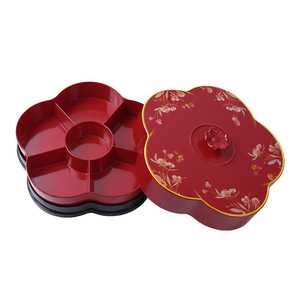 Wuhe <b>Petal</b> Shaped Candy Box Red Flower Design Storage Container For Snacks And <b>Dried</b> Fruits New Year Gift Box - Product Image 3